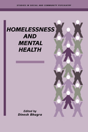 Homelessness and Mental Health: (Studies in Social and Community Psychiatry)