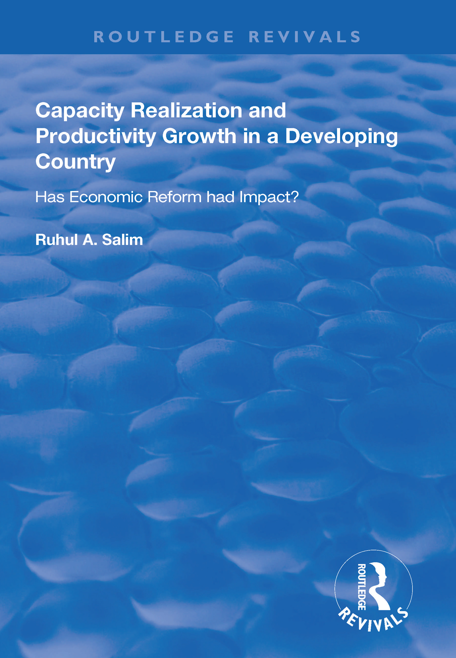 Capacity Realization and Productivity Growth in a Developing Country: Has Economic Reform Had Impact?(Routledge Revivals)