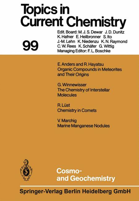 Cosmo- and Geochemistry: (99 Topics in Current Chemistry)