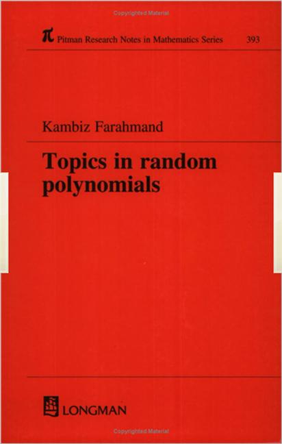 Topics in Random Polynomials: (Chapman & Hall/CRC Research Notes in Mathematics Series)