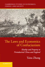 The Laws and Economics of Confucianism: Kinship and Property in Preindustrial China and England(Cambridge Studies in Economics, Choice, and Society)