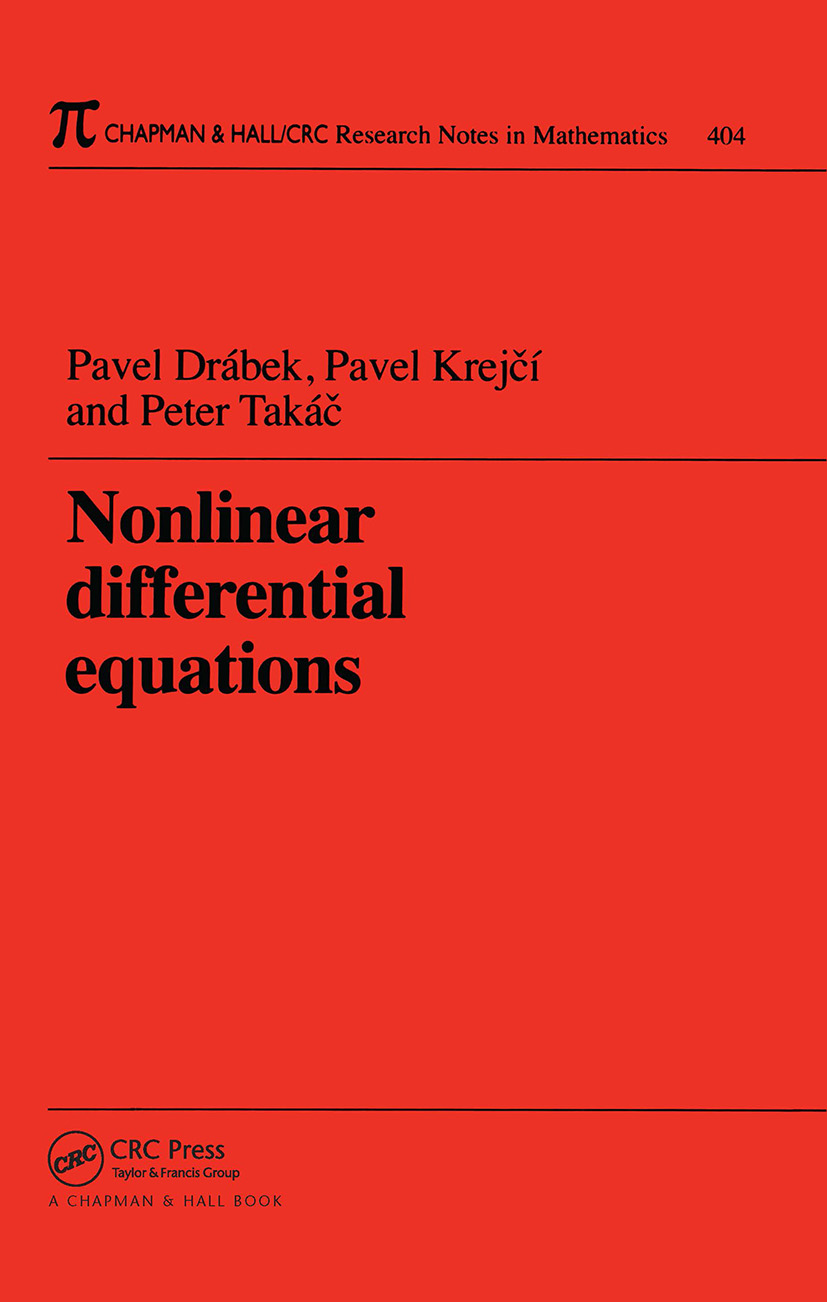 Nonlinear Differential Equations: (Chapman & Hall/CRC Research Notes in Mathematics Series)