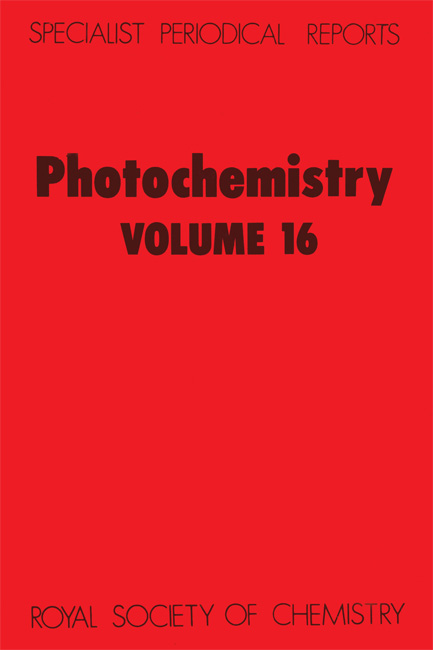 Photochemistry: Volume 16(Volume 16 Specialist Periodical Reports - Photochemistry)