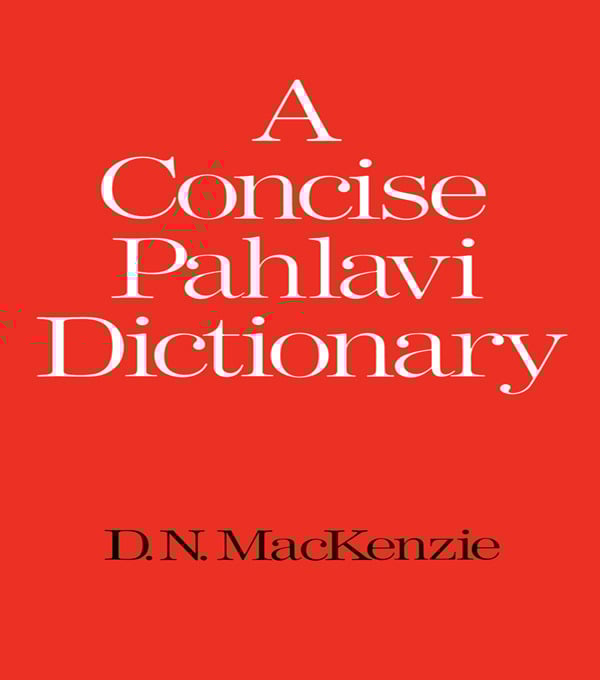 A Concise Pahlavi Dictionary