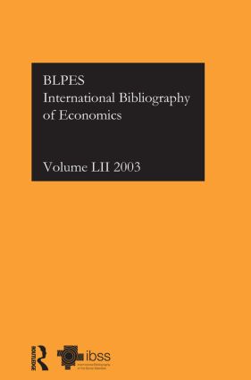 IBSS: Economics: 2003 Vol.52: (IBSS ECONOMICS)