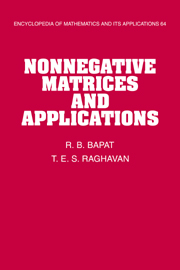 Nonnegative Matrices and Applications: (Series Number 64 Encyclopedia of Mathematics and its Applications)