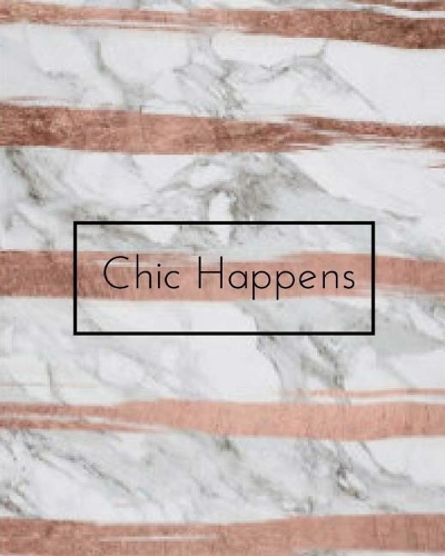 Chic Happens - Notebook: (8 x 10) Lined Journal, 100 Pages, Smooth Matte Cover