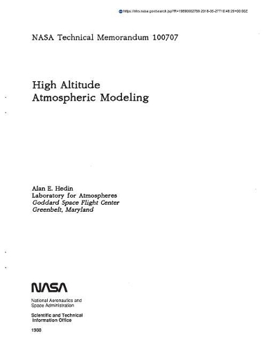 High Altitude Atmospheric Modeling