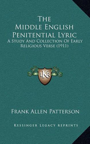 The Middle English Penitential Lyric