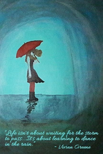 Dancing in the Rain - Lined Notebook with Margins