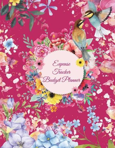 Expense Tracker Budget Planner: Pink Flowers Garden, Daily Expense Tracker Large Print 8.5" x 11" Money Spending Journal, Personal Expense Tracker