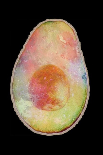 Composition Notebook: Open Avocado Ketogenic Plant Based Diet Themed Lined Notebook Journal Diary 6x9