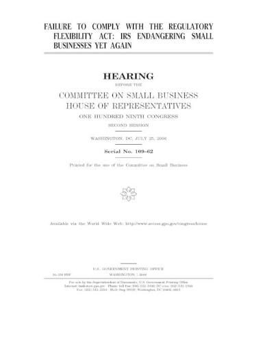 Failure to comply with the Regulatory Flexibility Act: IRS endangering small businesses yet again