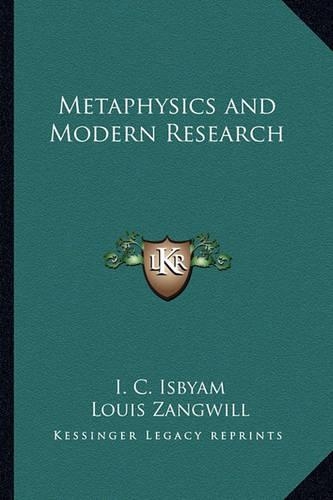 Metaphysics and Modern Research