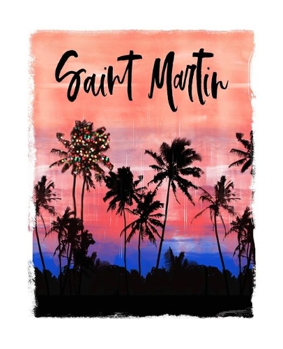 Saint Martin: Caribbean Christmas Notebook With Lined College Ruled Paper For Taking Notes. Stylish Tropical Travel Journal Diary 7.5 x 9.25 Inch Soft Cover. For 