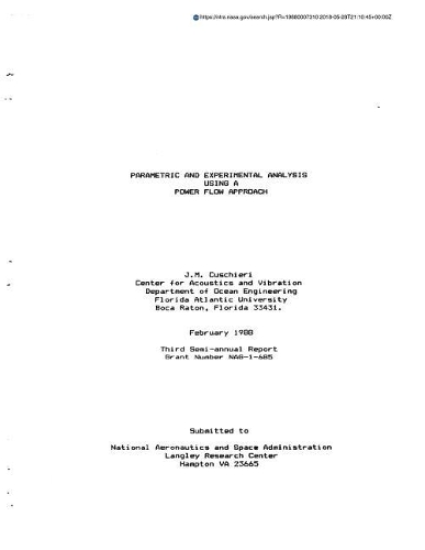 Parametric and Experimental Analysis Using a Power Flow Approach