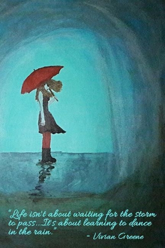 Dancing in the Rain - Graph Notebook: Medium Ruled, Soft Cover, 6 X 9 Journal, 190 Pages