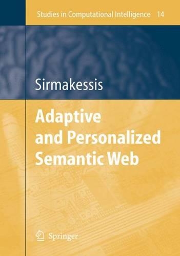 Adaptive and Personalized Semantic Web: (14 Studies in Computational Intelligence)
