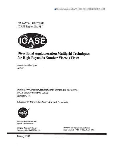 Directional Agglomeration Multigrid Techniques for High-Reynolds Number Viscous Flows
