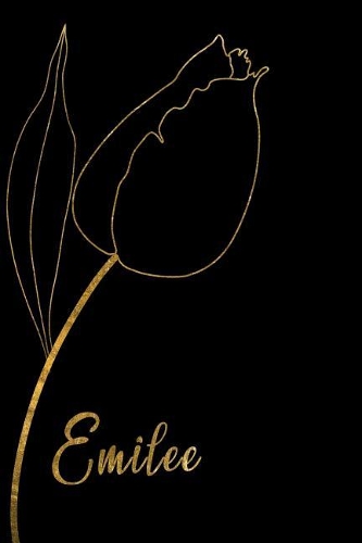 Emilee: Personalized Writing Journal for Women - Elegant Black and Gold