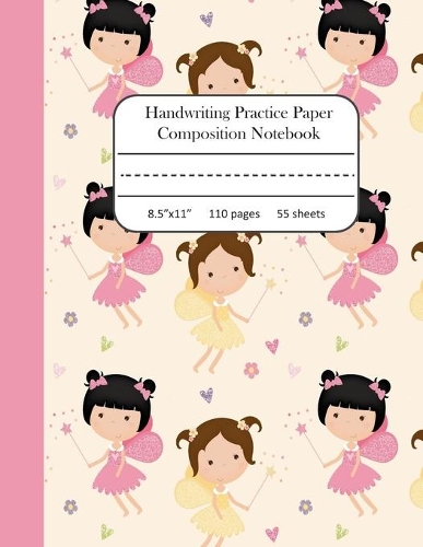 Handwriting Practice Paper Composition Notebook: Blank Writing Sheets with Dotted Midline for Kids size 8.5x11 inches