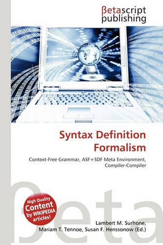 Syntax Definition Formalism