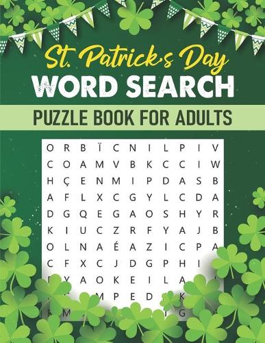 St.Patrick's Day Word Search Puzzle Book For Adults