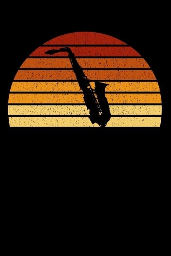 Saxophonist Notebook: Vintage Sunset Saxophone 6 x 9 (A5) Graph Paper Squared Journal Gift For Saxophonists And Saxophone Players (108 Pages)
