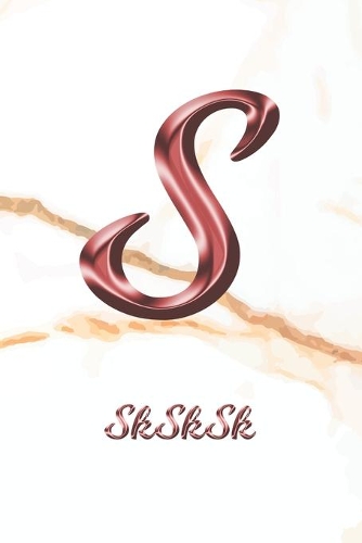 SkSkSk: Sketchbook - Blank Imaginative Sketch Book Paper - Letter S Rose Gold White Marble Pink Effect Cover - Teach & Practice Drawing for Experienced & As