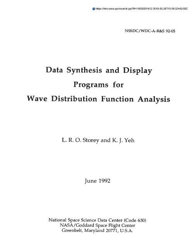 Data Synthesis and Display Programs for Wave Distribution Function Analysis