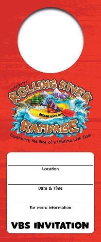 VBS 2018 Rolling River Rampage Promotional Door Hangers