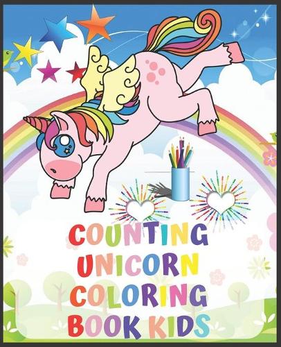 counting Unicorn coloring book kids