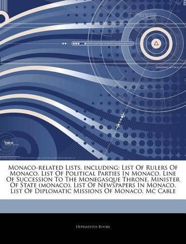 Monaco-Related Lists, Including: List of Rulers of Monaco, List of Political Parties in Monaco, Line of Succession to the Monegasque Throne, Minister of State (Monaco), List of News