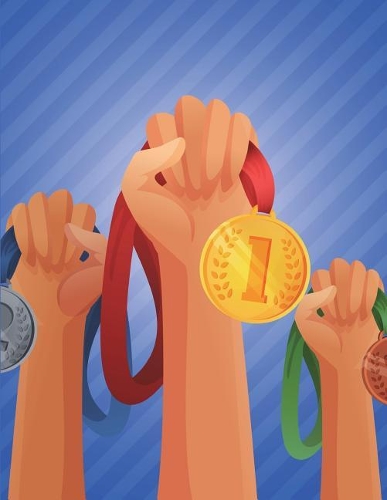 Winner Notebook: Champion Journal Book Lined Ruled Page Notebook Men Women Writing Gym Sport Diary Competition Record Plan Notepad Medal Award Composition Book (Larg(1 Winner Notebook)