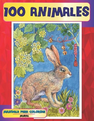 Mandala para colorear - Mural - 100 animales