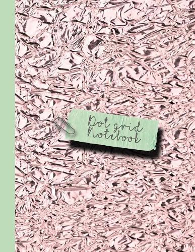Dot Grid Notebook: Large Sparkle Glitter School or Academic Dot Grid Journal Notebook for Girls and Women - Pink Crinkle Sparkle