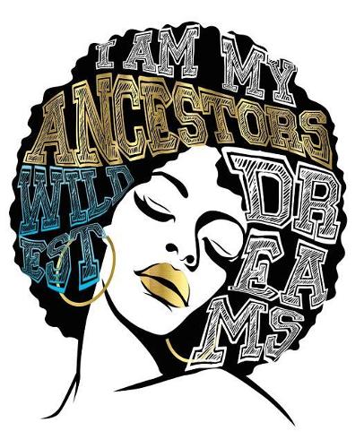 I Am My Ancestors Wildest Dreams: White Gold Blue College Ruled Notebook (7.5 X 9.25) 200 Pages(college Notebook, Ruled Notebook,200 Page Composition Book,200 Page Journal,200 Page N