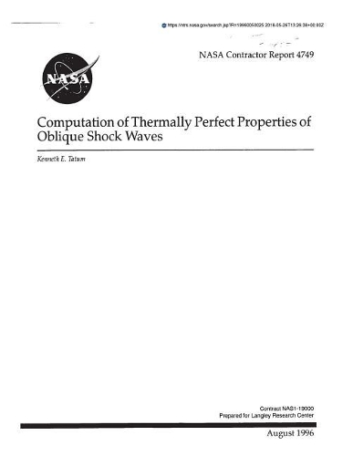 Computation of Thermally Perfect Properties of Oblique Shock Waves