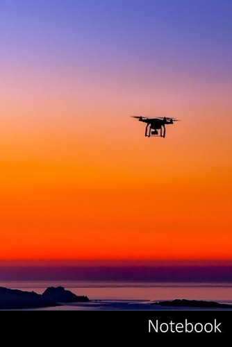 Notebook: La Puesta Del Sol, Drone, Mar, Océano Cuaderno / Diario / Libro de escritura / Notas - 6 x 9 pulgadas (15.24 x 22.86 cm), 110 páginas, superficie br