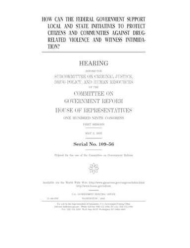 How can the federal government support local and state initiatives to protect citizens and communities against drug-related violence and witness intimidation?