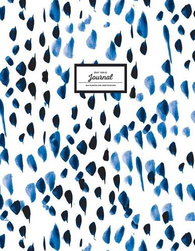 Watercolor Softcover Dot Grid Journal: Indigo Blue, Large 8.5 x 11(Bullet Grid Journals)