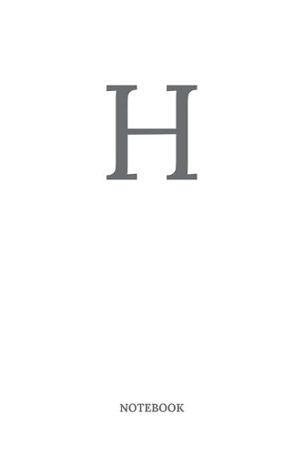 Buchstabe H Notizbuch