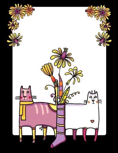 My Big Fat Journal Notebook For Cat Lovers Funny Cats Pattern In Socks With Flowers 6: 300 Plus Pages, Jumbo Sized Plain, Blank Unlined Journal Notebook For Journaling, Writing, Planning and Doodling In Large 8.5 by 11 Size.(65 Jumbo Plain Journal Series 3)