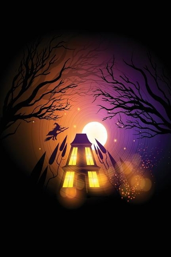 Spooky House Grid Notebook