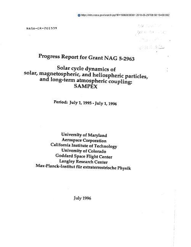 Solar Cycle Dynamics of Solar, Magnetospheric, and Heliospheric Particles, and Long-Term Atmospheric Coupling: Samplex