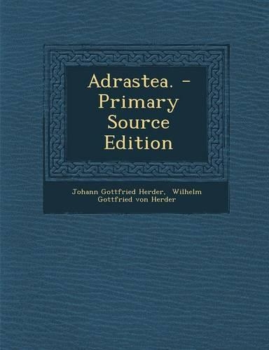 Adrastea. - Primary Source Edition