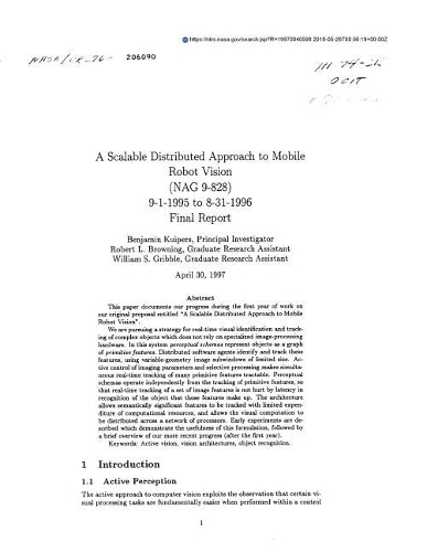 A Scalable Distributed Approach to Mobile Robot Vision