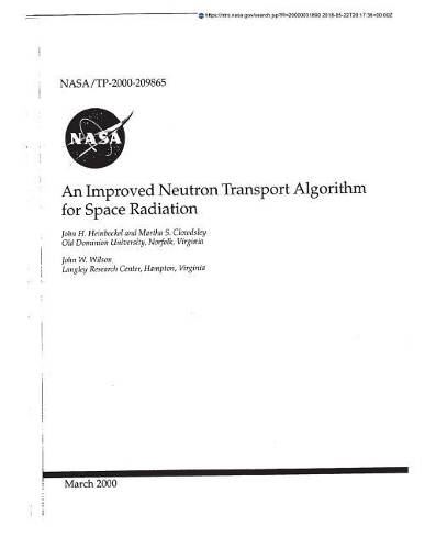 An Improved Neutron Transport Algorithm for Space Radiation