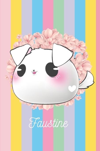 Faustine: Chiot Chien: Personalisé Carnet De Notes Cadeau Ligné Pour Les Filles Et Étudiantes