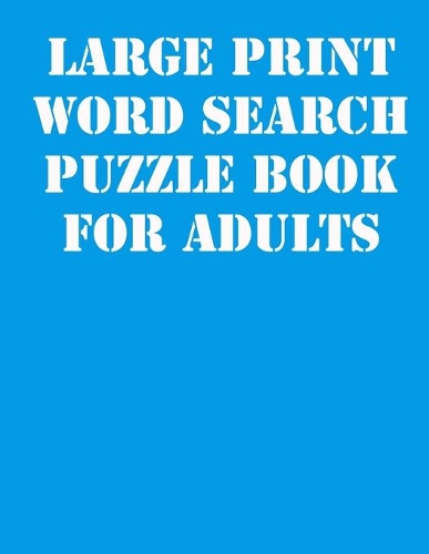 Large print Word Search Puzzle Book for Adults